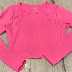 IVL Women’s Pink Long Sleeve Athletic Top- NWOT